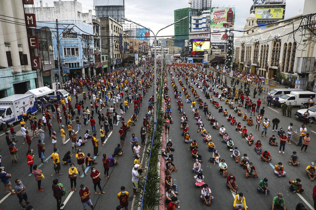 APTOPIX Virus Outbreak Philippines Catholic Procession
